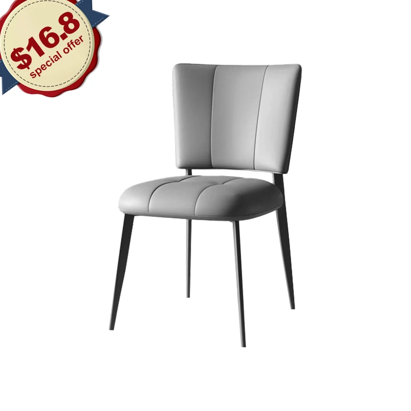 Modern Foshan Furniture Grey Metal Dining Table Chair Kitchen and Dining Room Chairs 1