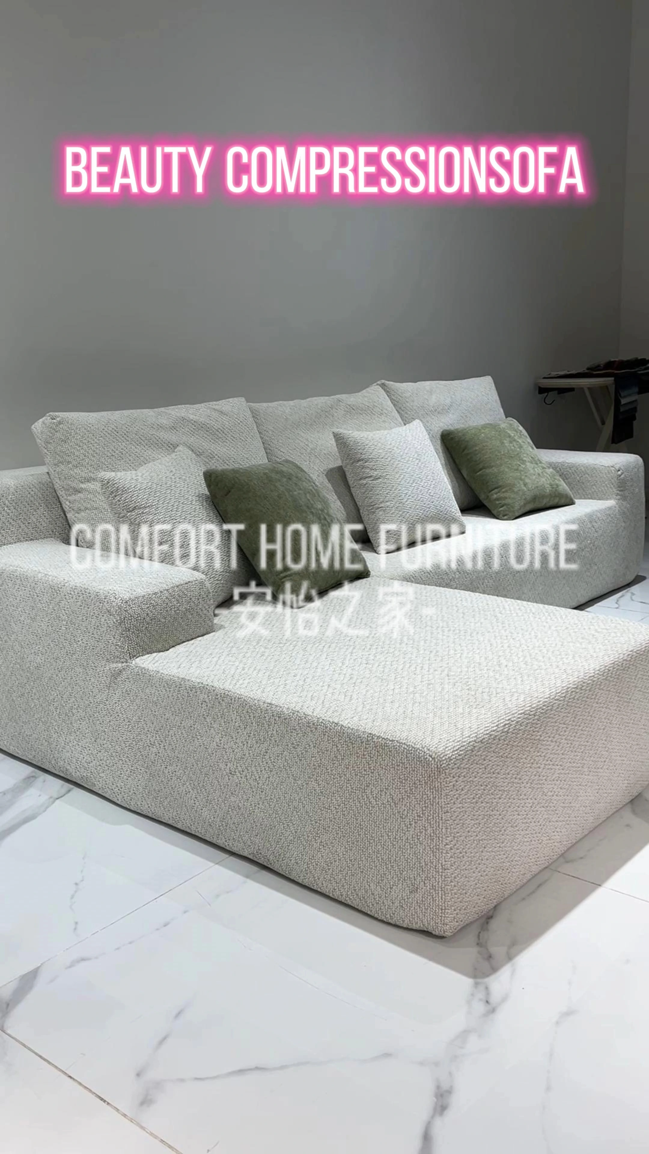 High Quality Luxury White Furniture Compressed Sectional Sofa Set 1