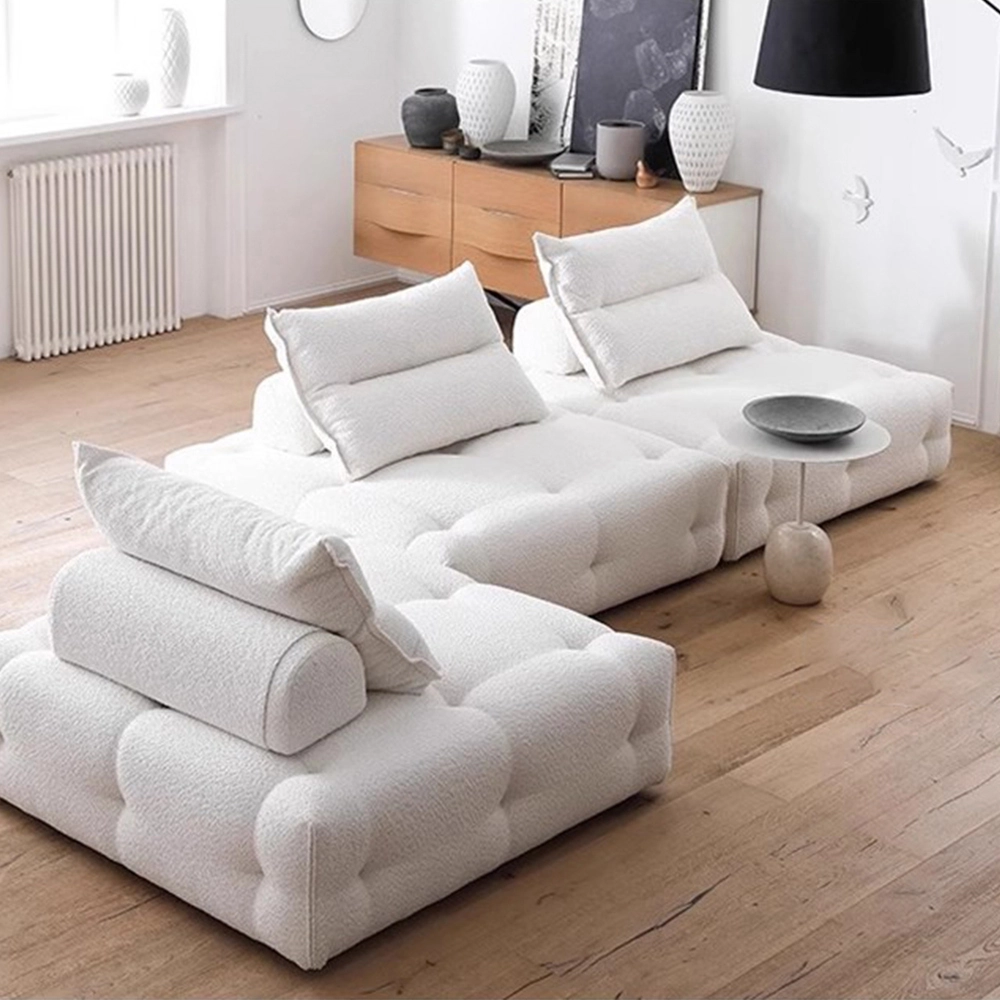 New Design Furniture Living Room High Density Foam Compressed-Roll Sponge Sectional Sofa 1