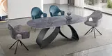 Round Extendable Dining Table 288-310 by Comfort Home 1