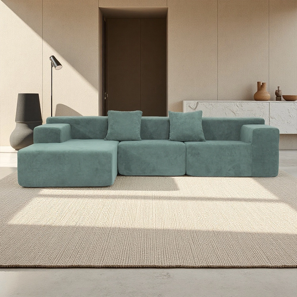 Modern Compressed Furniture Sectional Sofa Compression Funiture Living Room Fabric Sofa Set 1