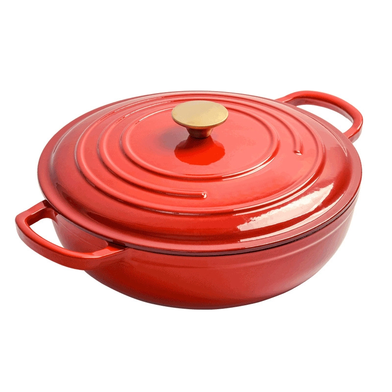 30cm Soup Pot 5L Cast Iron Enamel Non-stick Pot 1