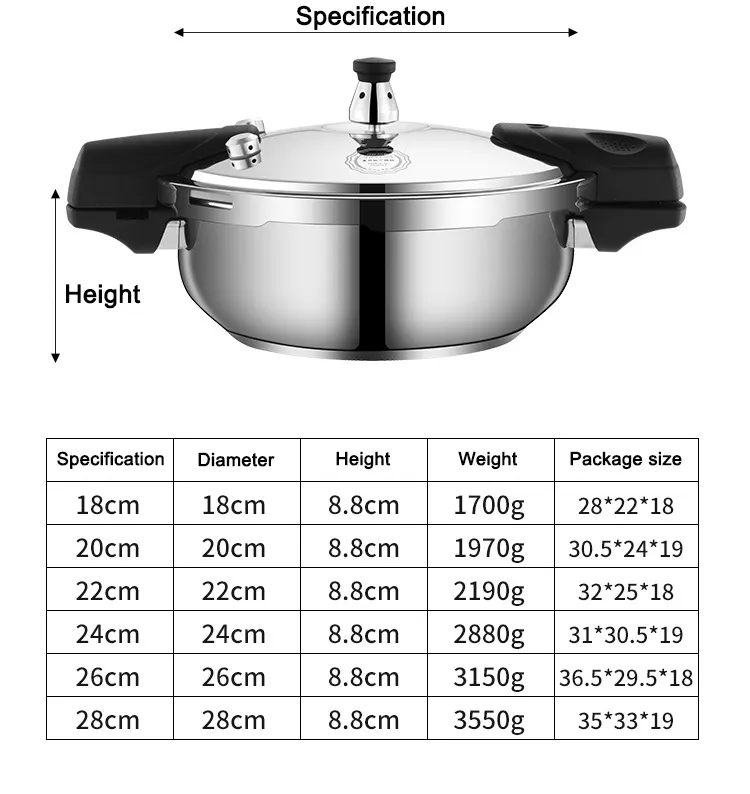 Ss Pressure Cooker by CAIYI 12