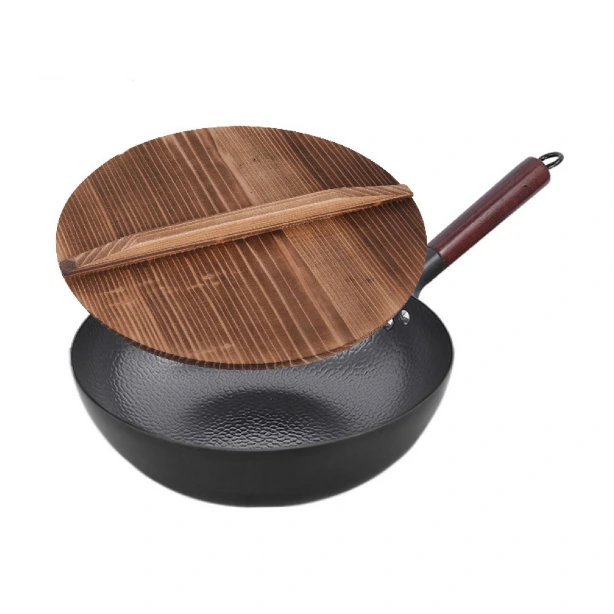 Iron Wok With Chinese Traditional 32cm Less Oil Smoke Without Coating 1