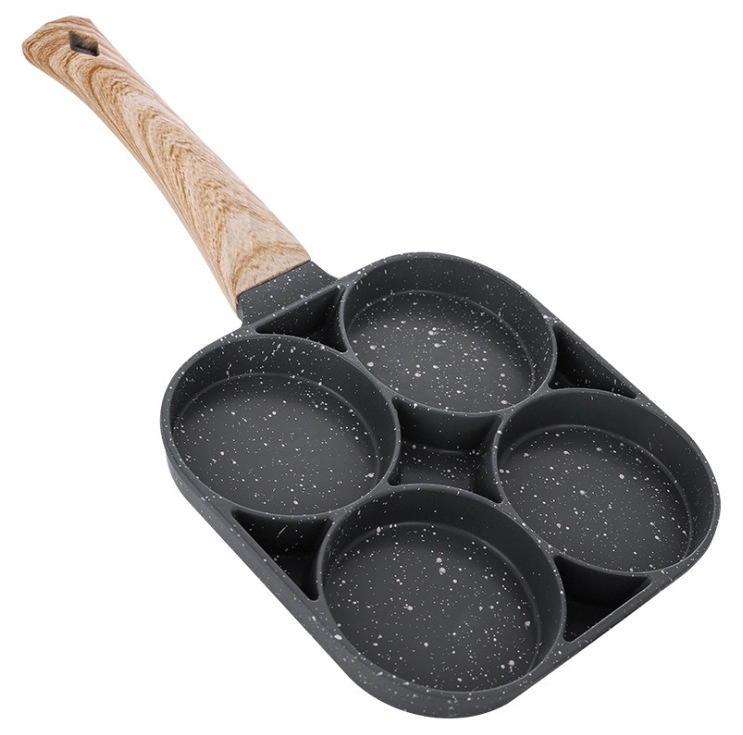 Frying Pan With 18cm Gray Small Breakfast Four-hole Fried Eggs 1