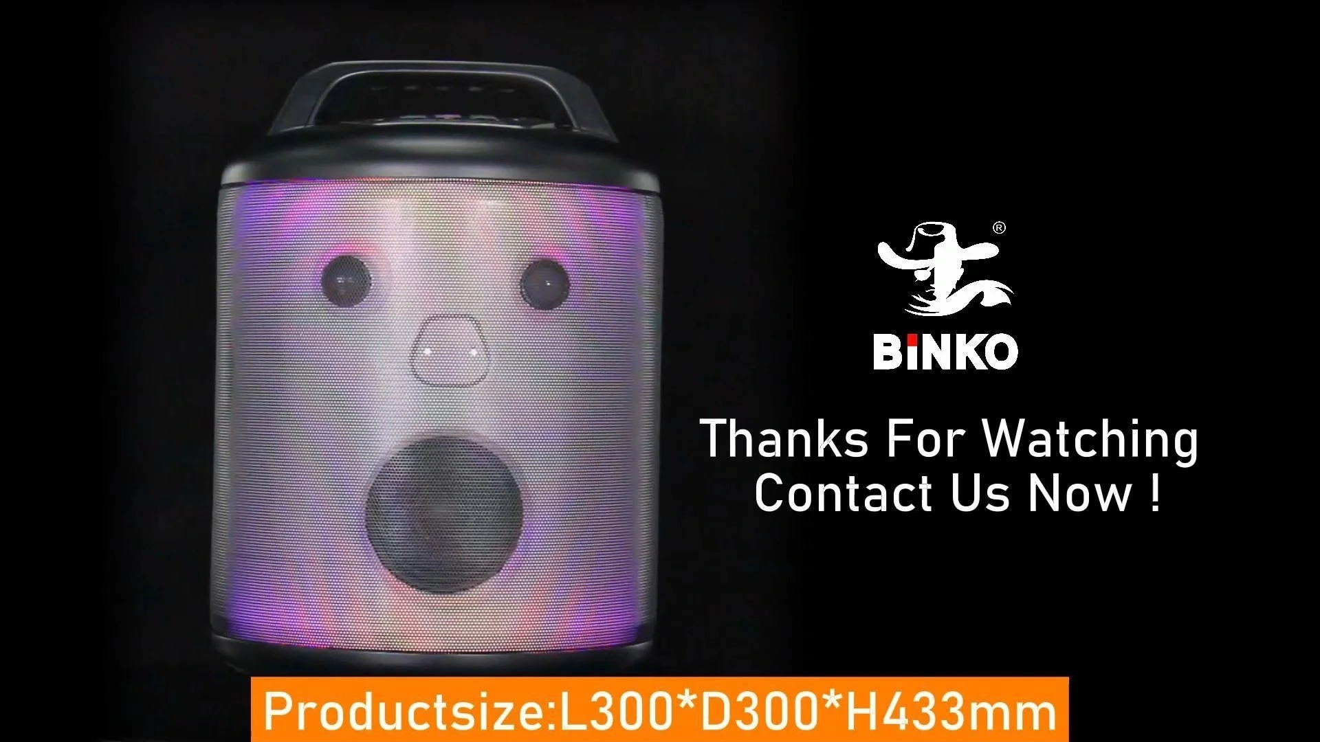 Portable Speaker Waterproof speaker  stereophonic IPX 7 LED Light Karaoke Speaker BiNKO BK-G-120 1