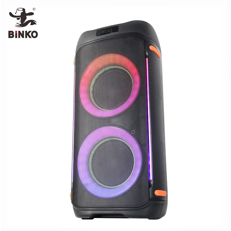 Outdoor Speaker 8 inch subwoofer big sound box disco led light speaker 1000w outdoor dj party lautsprecher blue tooth devices speakers Binko YX-1219 1