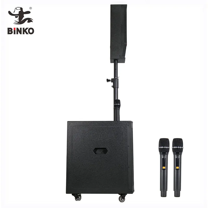 Professional Wireless Speaker Black Shell with Color Light - for Party - Binko 9