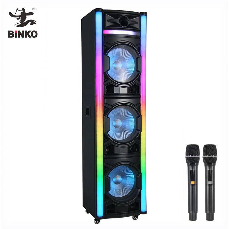 Party Speaker  12portable powerful cool colorful led lights music blue tooth 12 inch tower speaker box for outdoor activities speaker Binko BK-1229 1