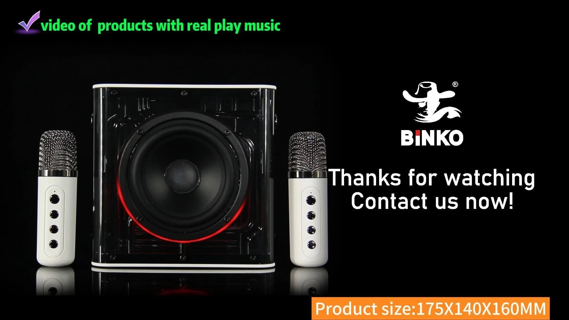 Mini Bluetooth Speaker Led portable home karaoke cool music player speaker with 2 wireless mic blue tooth5.0 wireless rechargeable speakers BiNKO BK-L236 1
