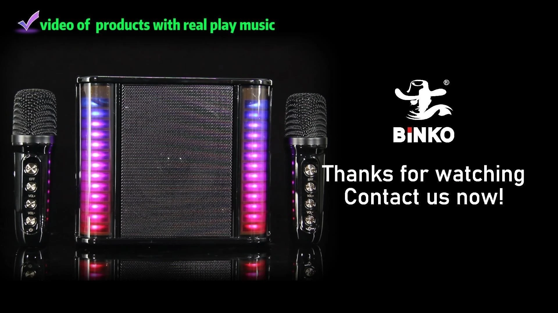 Mini altavoz Bluetooth Nueva tendencia, pequeño mini altavoz portátil de karoke, caja de sonido con micrófono, altavoces inteligentes LED inalámbricos para fiesta en casa ktv BiNKO BK-L235 1
