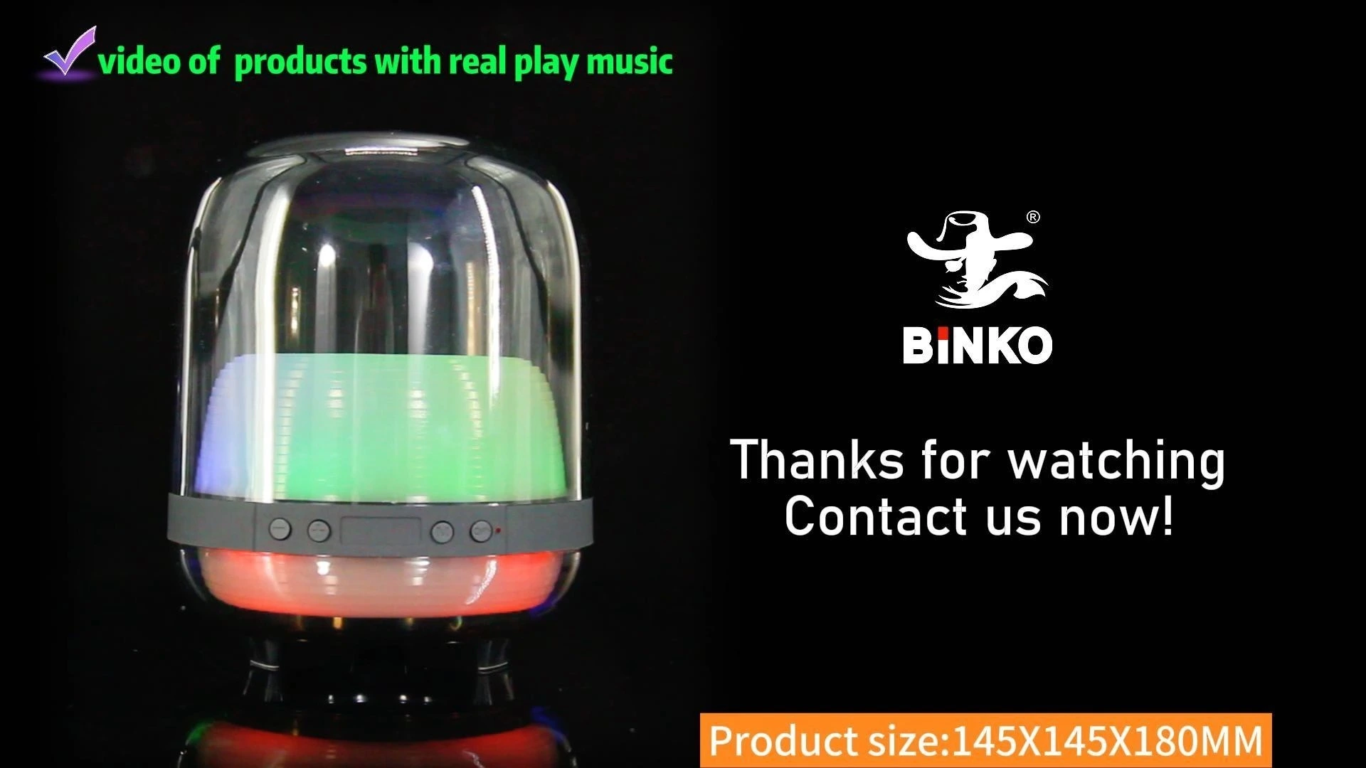 Mini Bluetooth Speaker Portable led mini transparent wireless blue tooth speaker mp3 battery rechargeable music player computer desktop speakers BiNKO BK-L20 1