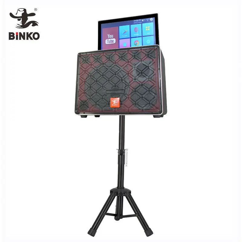 Latestkaraoke Mic Bluetooth Speaker for Ktv BiNKO Black Shell with Color Light 6
