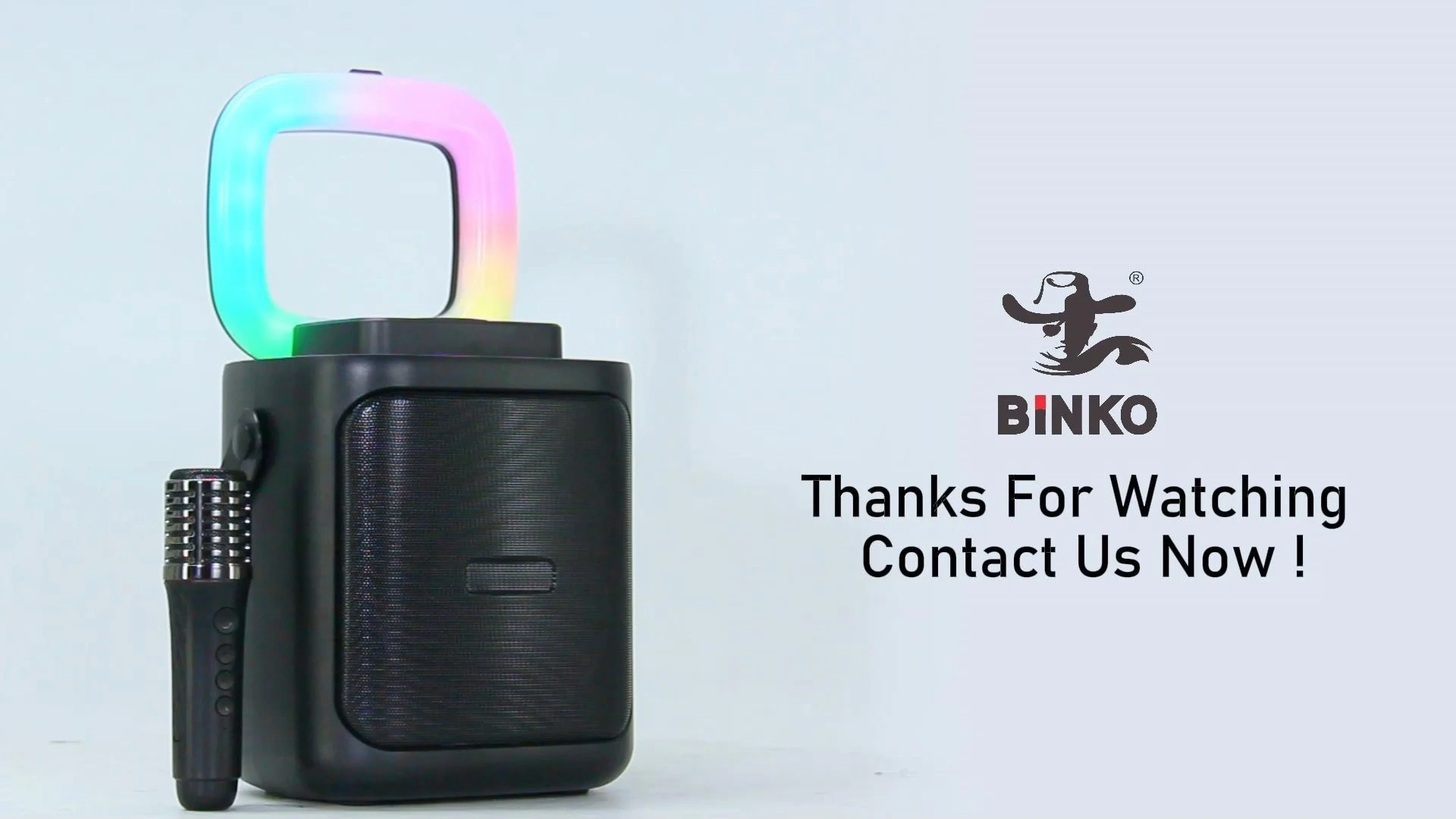Mini Bluetooth Speaker Portable Wireless Mini Karaoke Speaker with Mic LED RGB Light for Home Parties KTV Blue Tooth Speakers  BiNKO BK-A40 1
