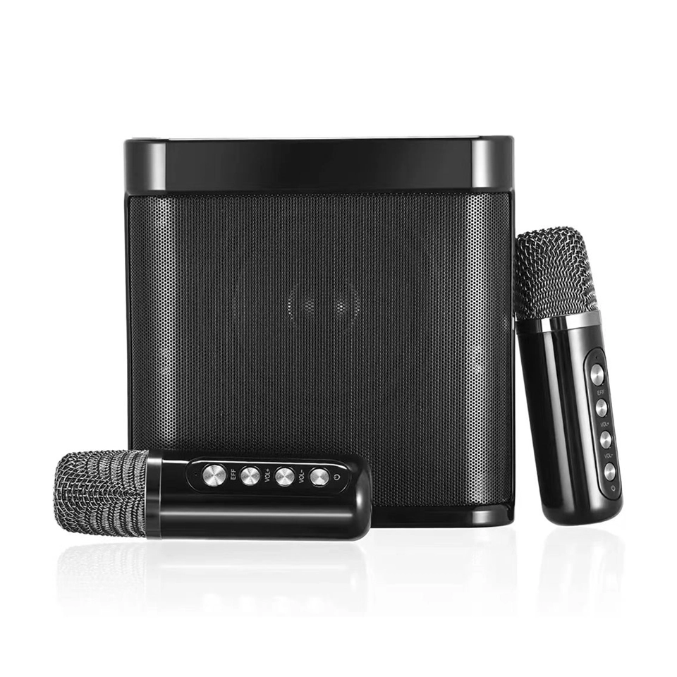 Mini Bluetooth Speaker New fashion portable smart karaoke home ktv speaker with 2 wireless mic and blue tooth bocinas fancy speakers music box BiNKO BK-L203 1