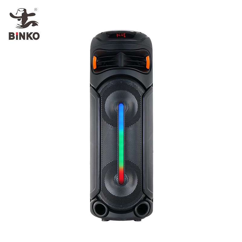 Alto-falante portátil reprodutor de karaokê, música bluetooth bt led rgb light partybox alto-falante 5.3 sem fio binko yx-1223 1