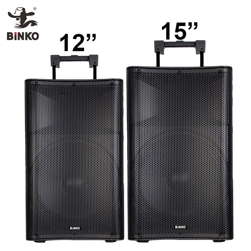 1000W 20-30 horas de reproducción Altavoz con carrito activo impermeable para exteriores Sistema de audio de 15 pulgadas Sonido Música profesional Barra de sonido portátil BiNKO YX-DJ1500 1