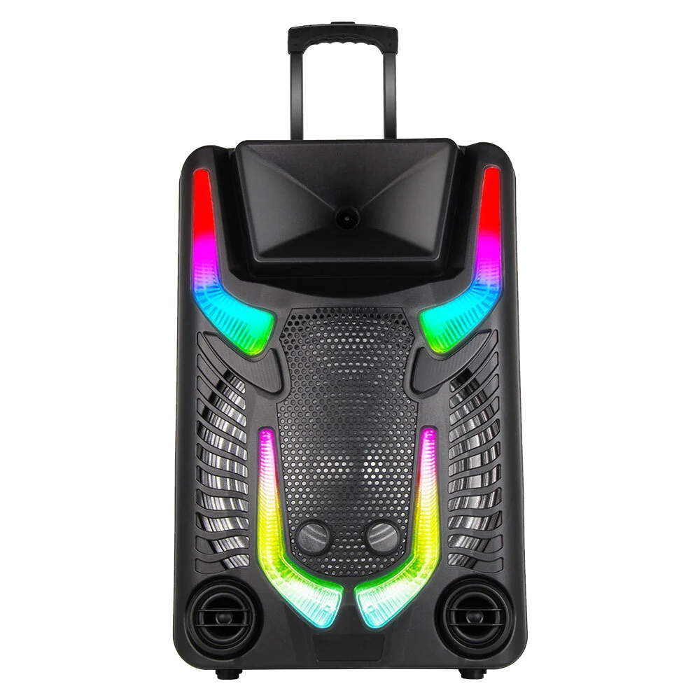 Cool Gadgets Outdoor Bluetooth Bass Active Trolley Speakers 15 inch Subwoofer Portable Professional With RGB Lights BiNKO ZJZ-152301 1