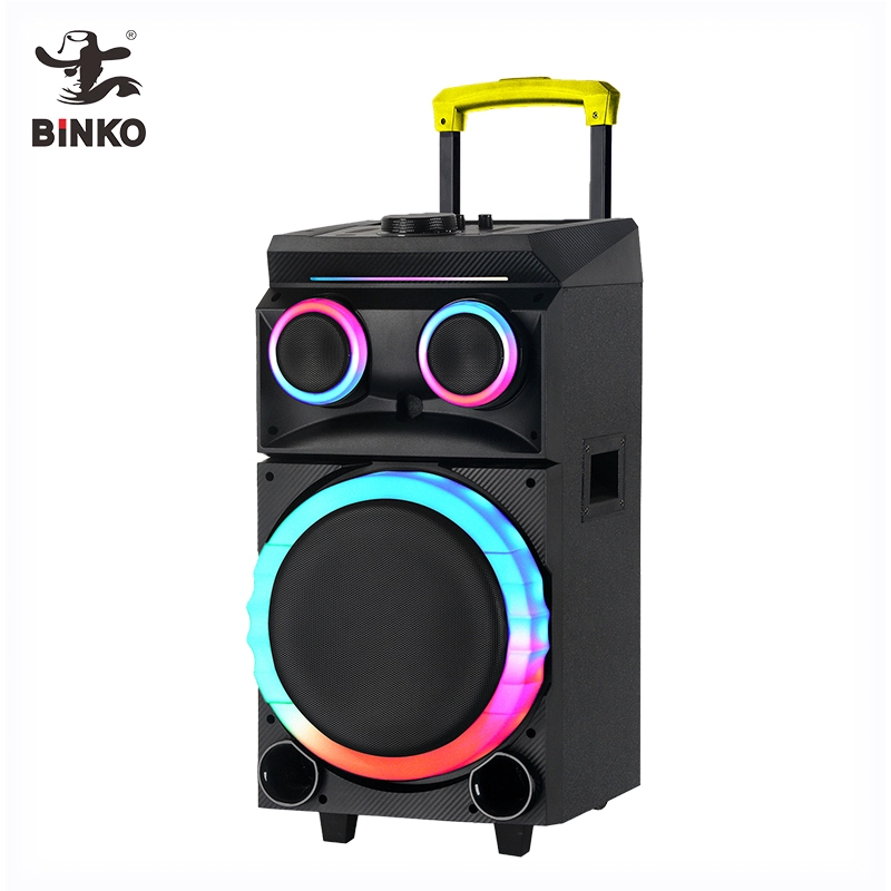 1000W Partybox Outdoor Clear Stereo Sound Wireless 12 Inch Big Size Bluetooth Trolley IPX5 Waterproof Garden Speakers With Mic For Home Beach Camping BiNKO BK-127 1