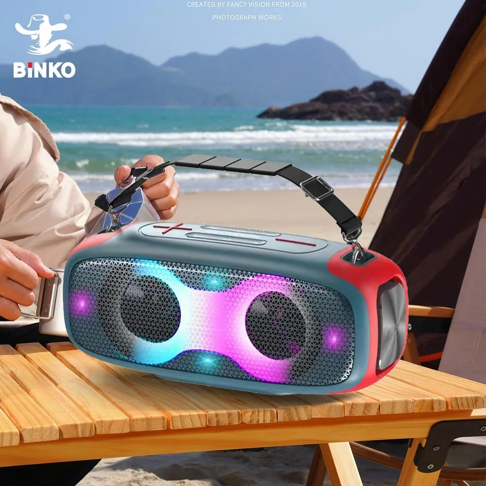 HOPESTAR Portable Bluetooth Outdoor Karaoke Speaker ipx5 Waterproof Dustproof Smart Boombox RGB AC/Battery AUX TF-Top Sale Original For Camping/Travel/Pool/Backyard BiNKO HOPE STAR 1 1