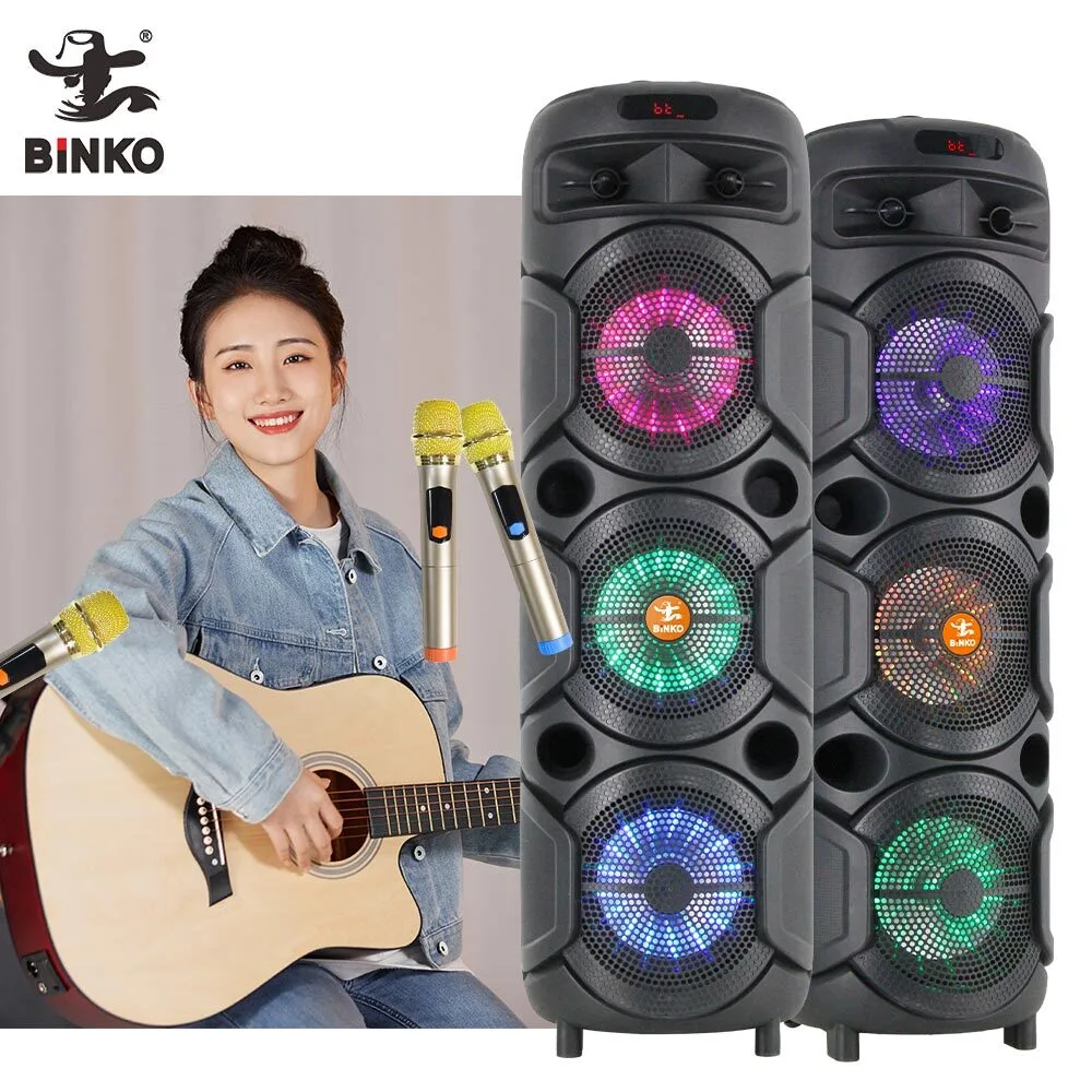 20-30H Long Lasting Battery Playtime 40W USB TF Input TWS Wireless Bluetooth Speaker New Design Electronic Gadgets for Outdoor Party Sound System with DC AC Power BiNKO YX-38001 1