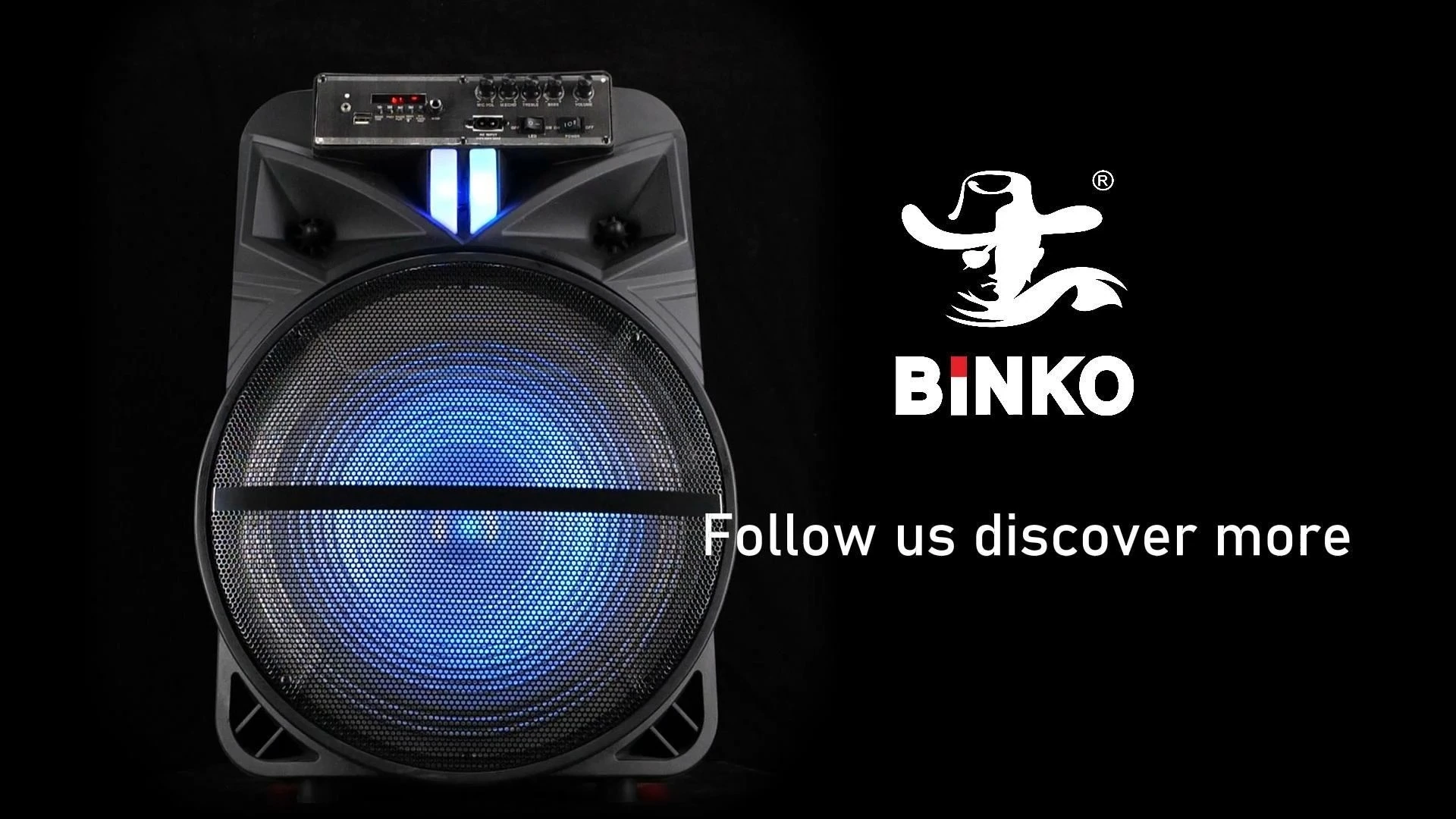 12-Inch Outdoor Bluetooth Subwoofer Amplifier Speakers RGB AUX 2000 Watts Trolley Karaoke AC/Battery Operated Partybox Music Speaker With Mic BiNKO ZJZ-15004 1