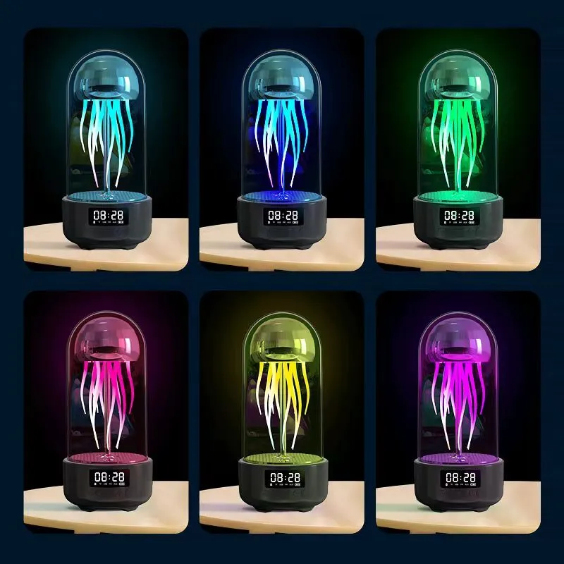 Up to 20H Playtime Portable Mini Bluetooth5.0 Speaker JellyFish Design LED RGB Light DC Power Mobile Phones Features Support TF/USB/Audio input/TWS BiNKO BHSG-2 1