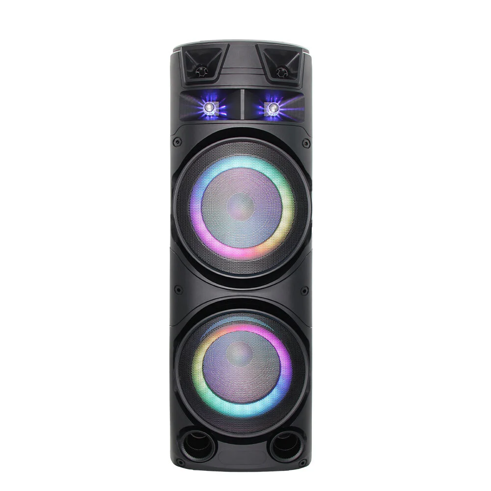 Big Pro Sound with Punchy bass, Up to 12 Hours of Playing,Dual 12 Inch Woofer RGB Flashing Light Home Partybox 1000 Karaoke Speaker BiNKO YB-1212L 1