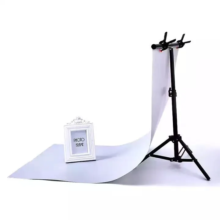 T-Shape Portable Backdrop Stand, Background Support Stand Kit Adjustable Photo Backdrop Stand with 2 Spring Clamps & Carry Bag for Party, Photography, Video, Studio 1