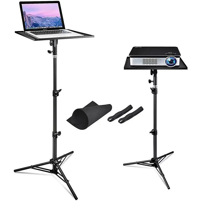 Adjustable Height Metal Floor Stand Portable Projector Computer Tripod Table Foldable Extendable laptop stand 1