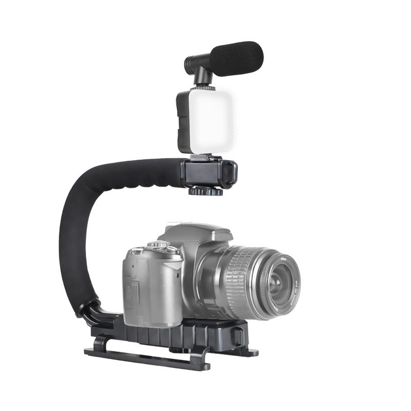 Video Action Stabilizing Handle Grip Handheld Stabilizer with Cold-Shoe Mount for All DSLR Camera Camcorder 1