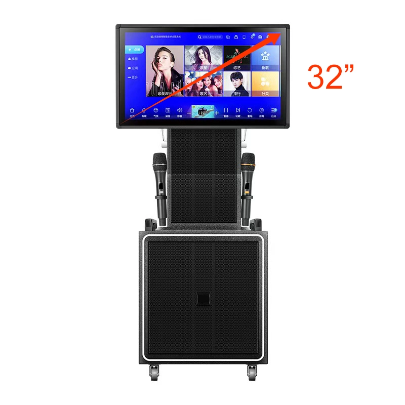 HIFI Outdoor Karaoke Blue tooth Smart Speaker With 35'' Touch Screen 2024 15 inch 1000 watt Detachable Music Player Machine Support TF/USB/MIC/GT BiNKO A5-32 1
