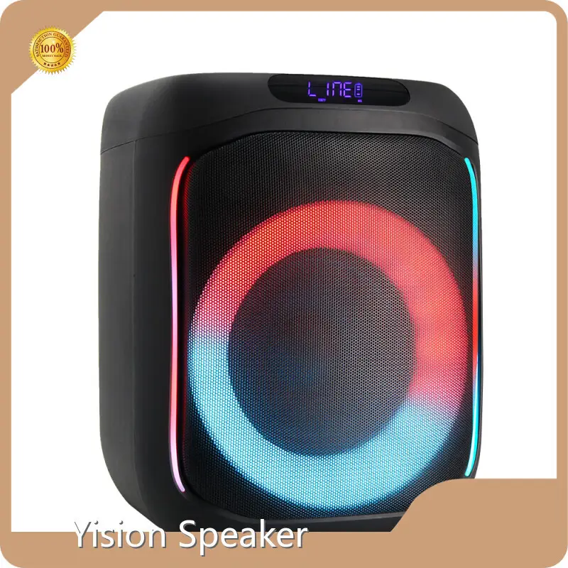Newwholesale Portable Speaker for Concert Black Shell with Color Light CCC CE ROHS FCC COC ISED 1