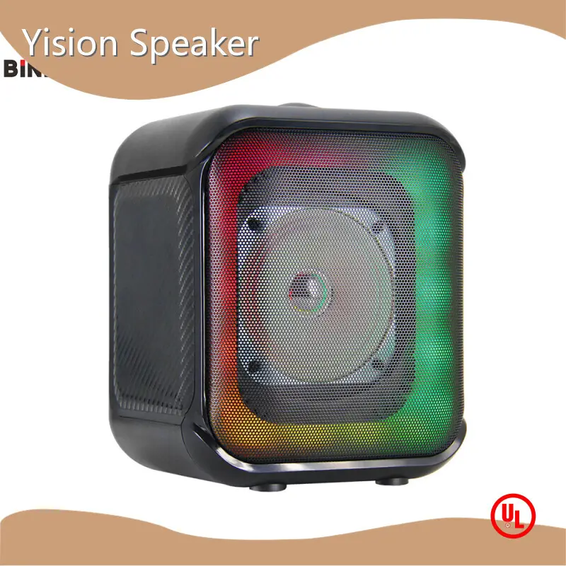 Binko Portable Speaker Black Shell with Color Light Portable Speakerfactory 1