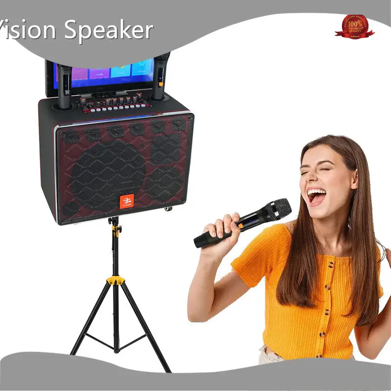 Latestkaraoke Mic Bluetooth Speaker for Ktv BiNKO Black Shell with Color Light 1