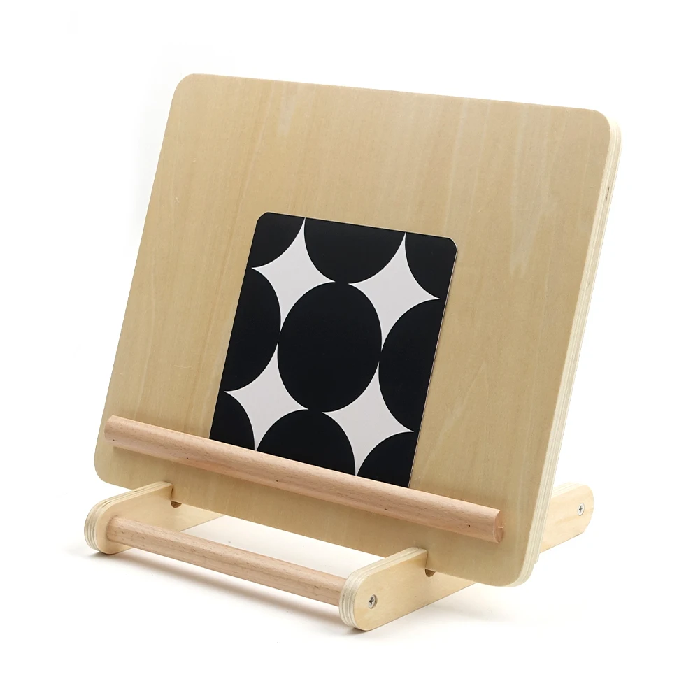 Hàng Mới Về Bằng Gỗ Montessori Bé Hộp Đồ Chơi Sơ Sinh Bộ Gương Và Chân Đế Thẻ Dành Cho Trẻ Em 3