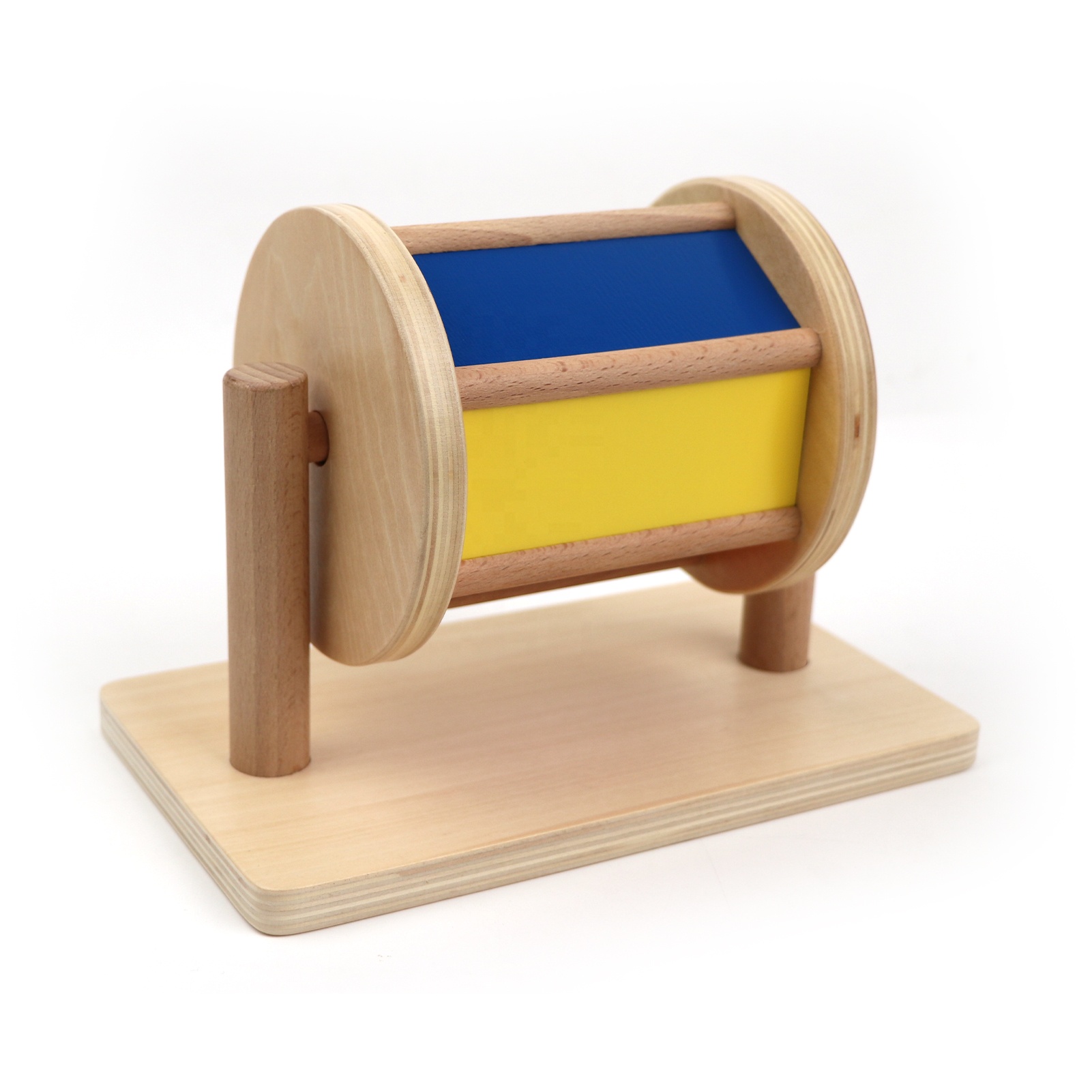 Trống quay bằng gỗ Montessori Hộp đăng ký giáo dục hàng tháng Montessori 0-6 tháng 5