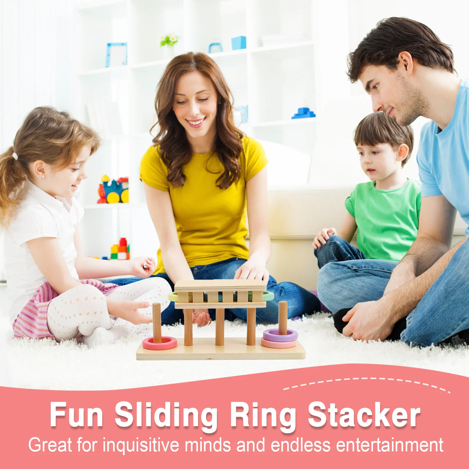 Đồ chơi bằng gỗ Montessori Hộp đăng ký giáo dục sớm Hộp giáo dục 25-36 tháng 5