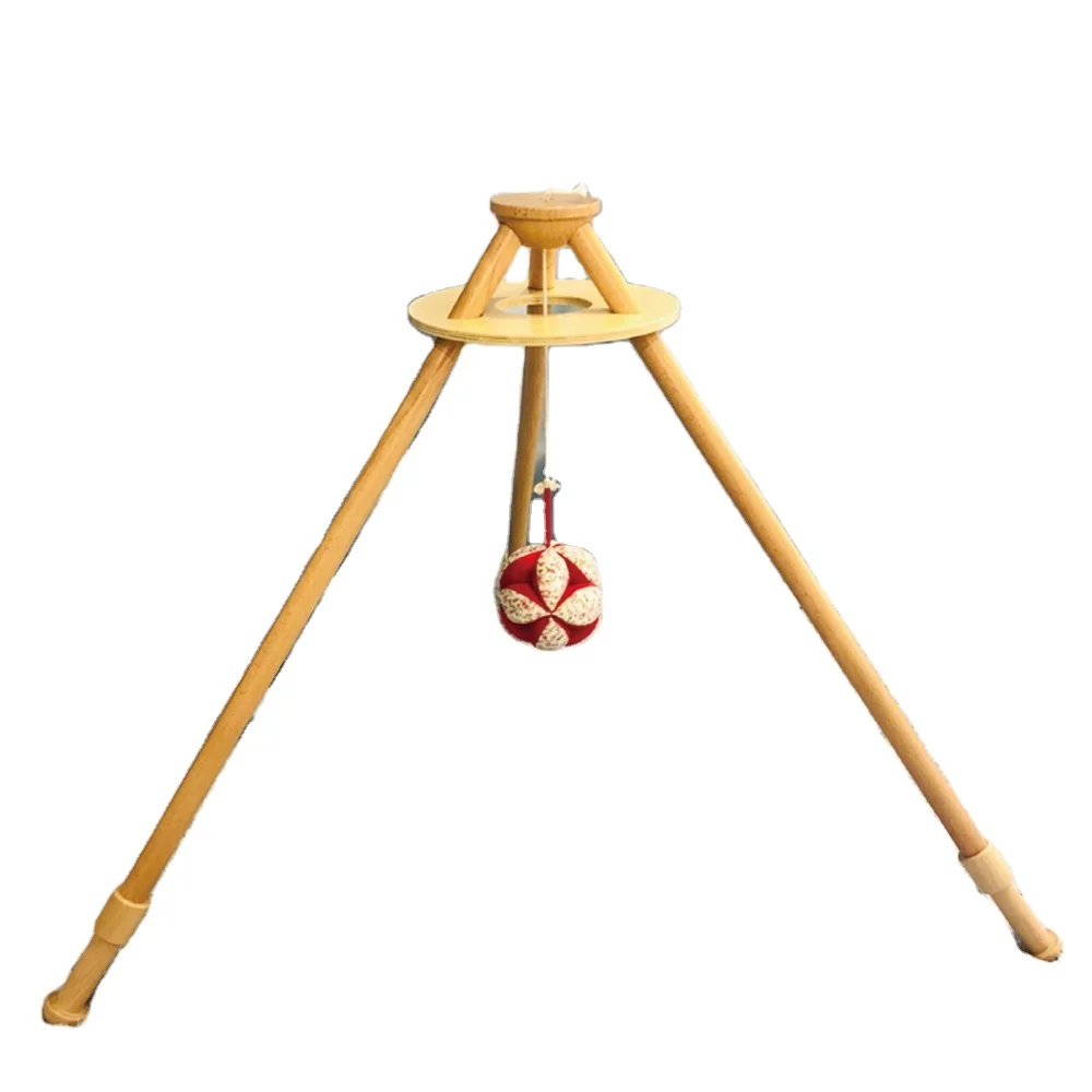 LeaderJoy Montessori Baby play Gym – Foldable Wooden Play Gym for Infants  Toddlers | Eco-Friendly Educational Mobile Toy for Indoor Development 2