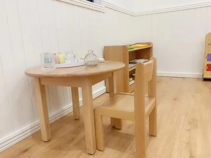 Bộ Đồ Chơi Ghế Cao Bằng Gỗ Sồi Montessori Cho Bé Mẫu Giáo 3