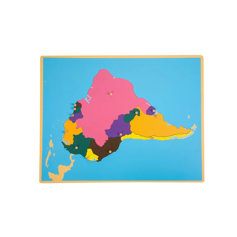 Giá đỡ bản đồ địa lý Montessori bằng gỗ 6