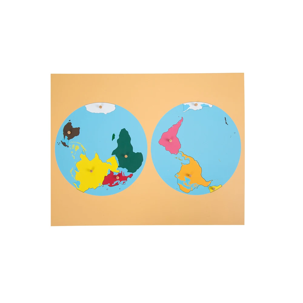 Giá đỡ bản đồ địa lý Montessori bằng gỗ 3