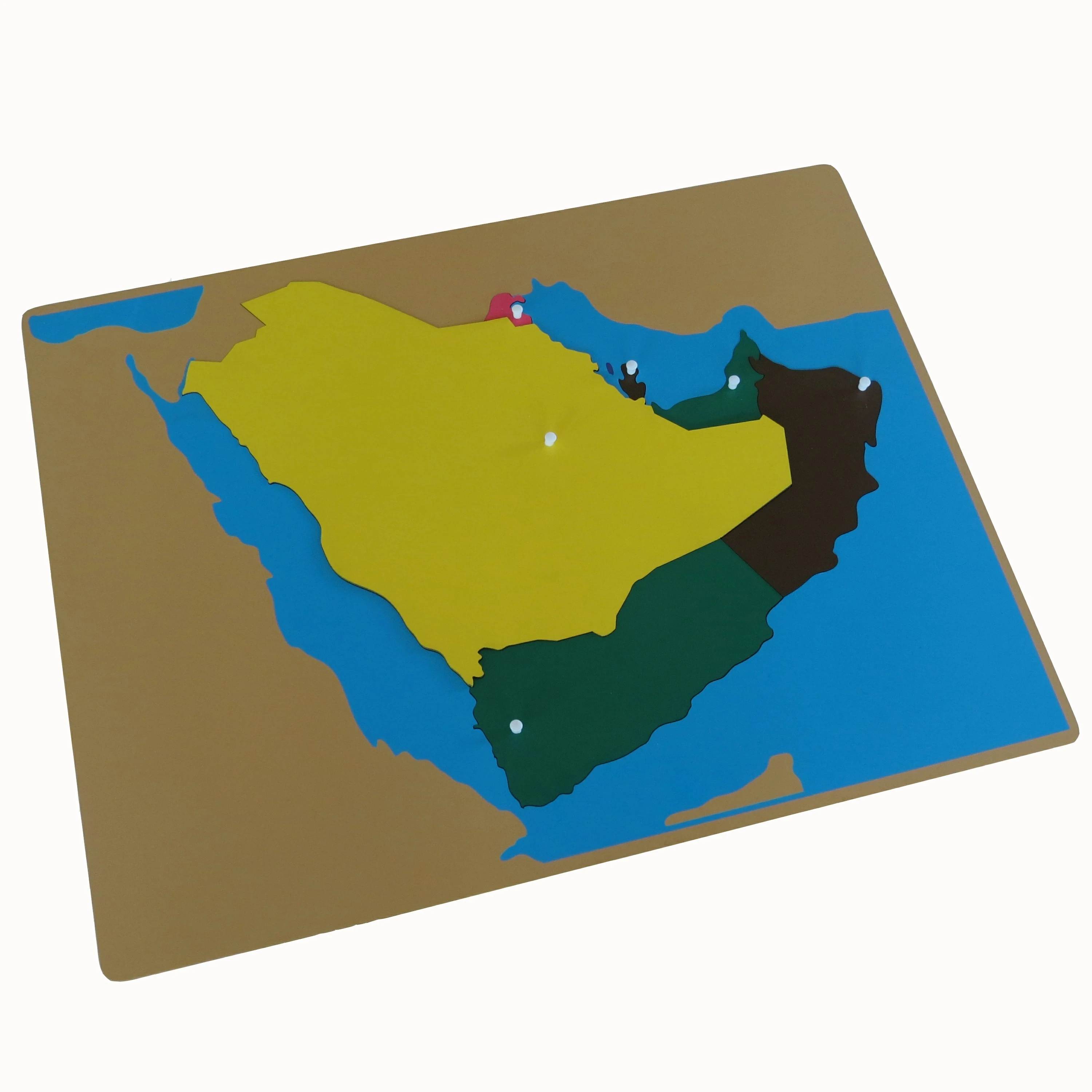Wooden Arab Countries Map: Leaderjoy Montessori Materials 1