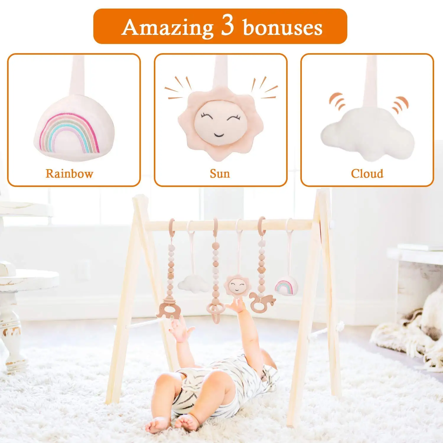 Phòng tập thể dục cho bé bằng gỗ màu tự nhiên - Nội thất giáo dục Montessori 3