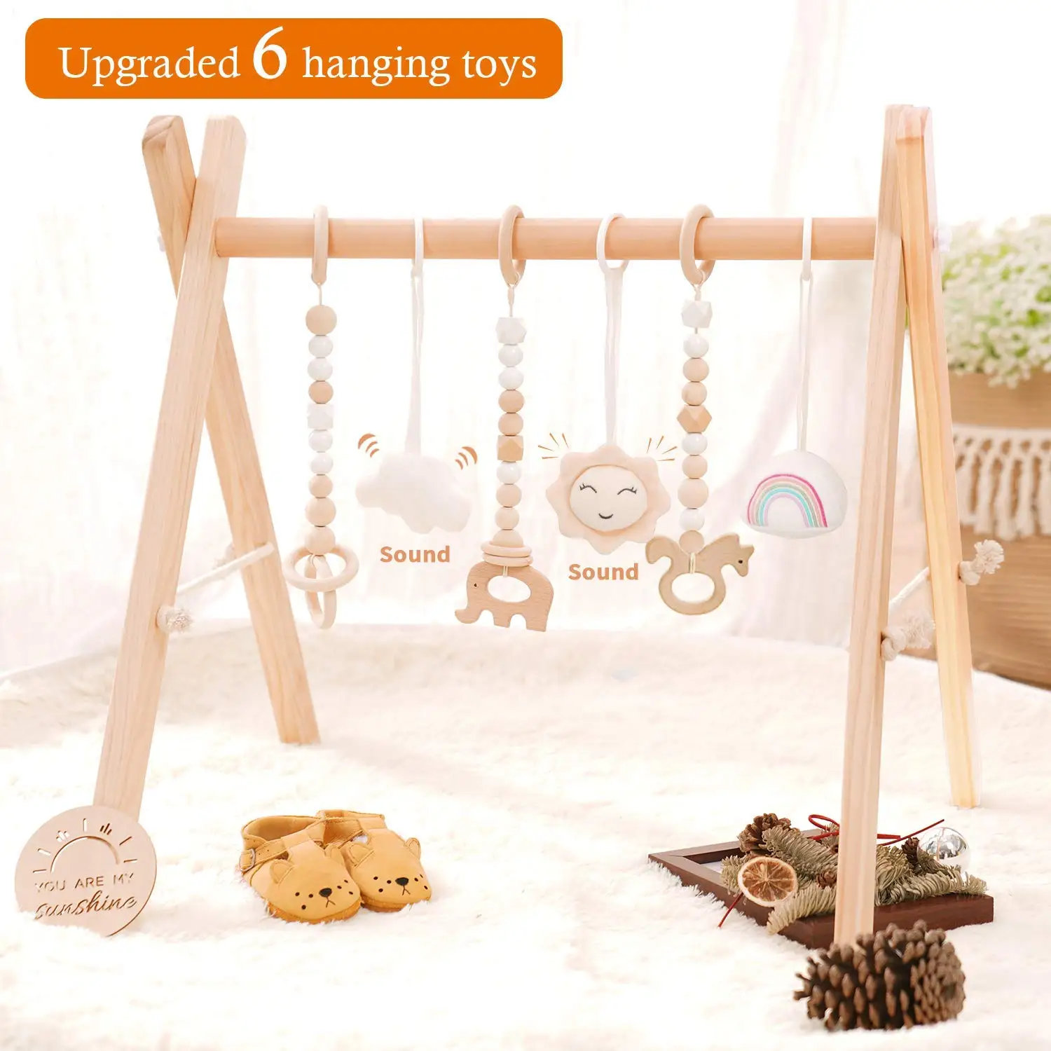 Phòng tập thể dục cho bé bằng gỗ màu tự nhiên - Nội thất giáo dục Montessori 2