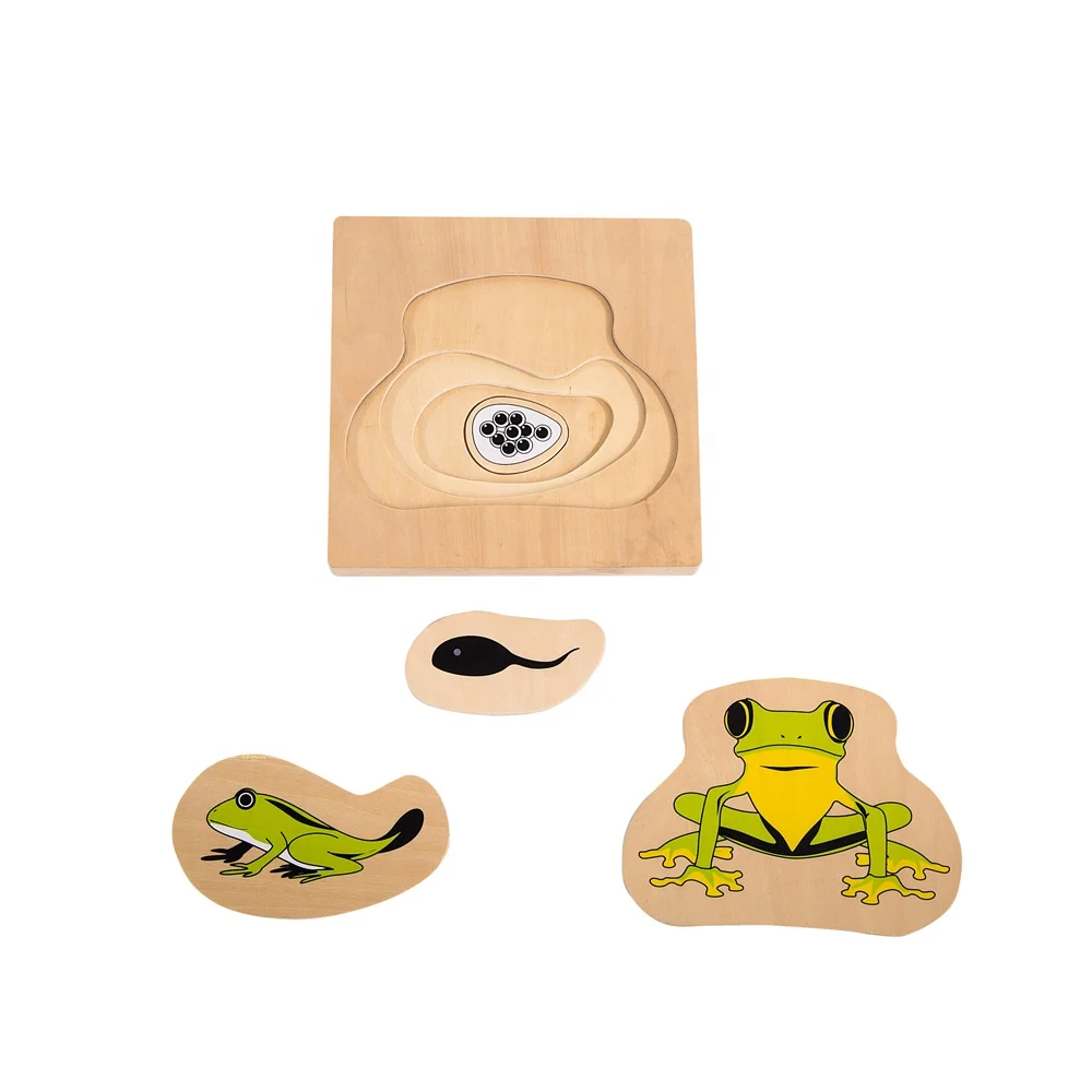Montessori Wooden Chicken Puzzle Educational Toys Game 2