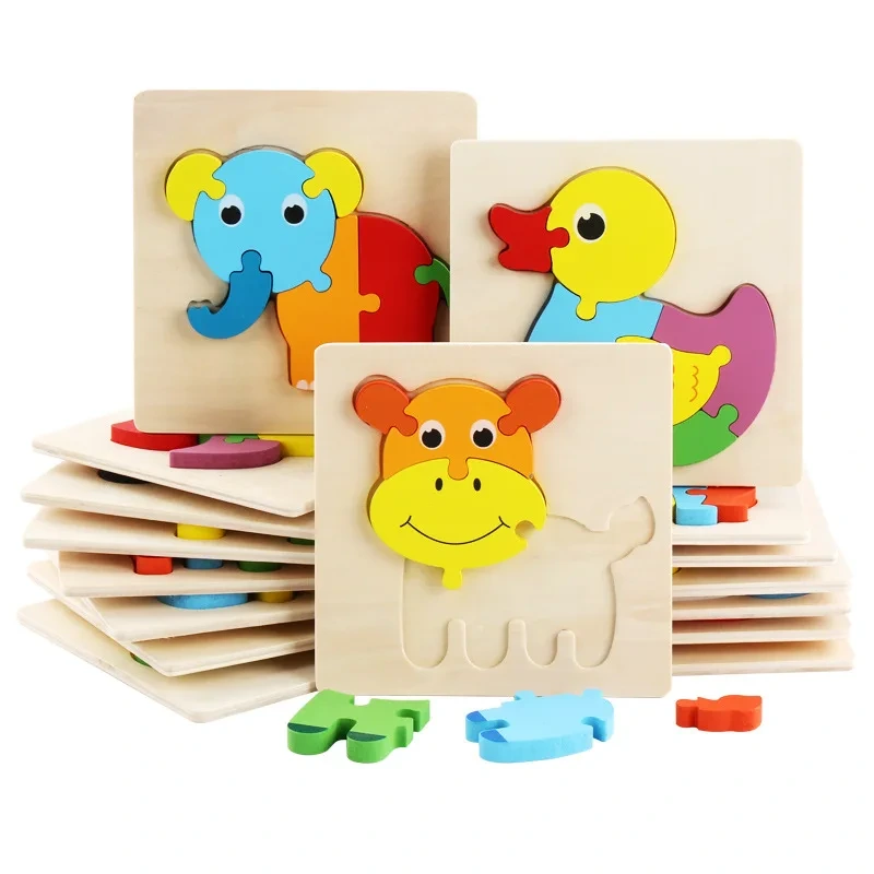 Montessori Wooden Puzzle Educational Toy for Toddlers 1
