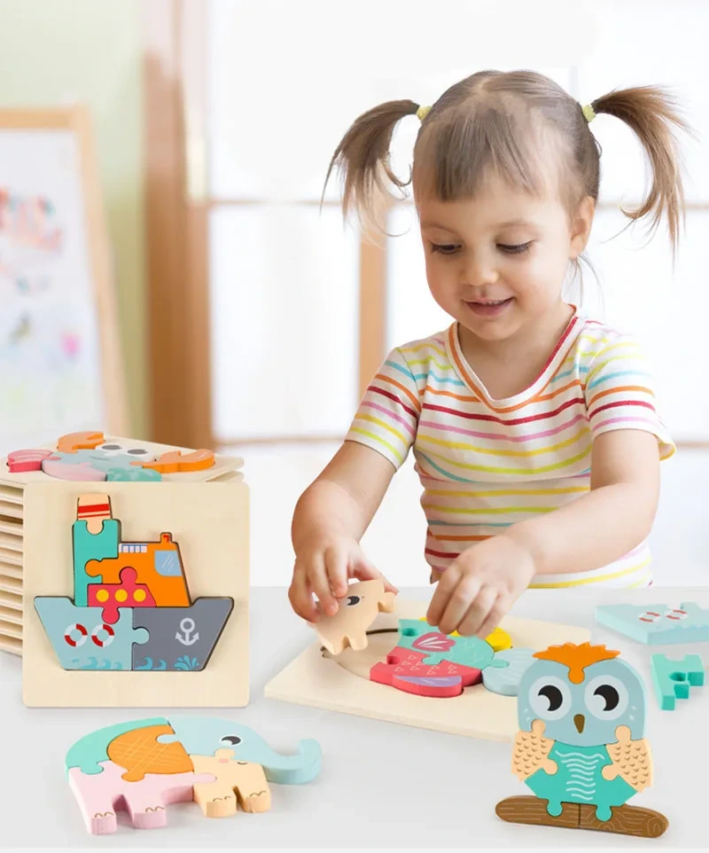 Wooden Educational Toy Jigsaw Puzzles For Toddlers 1