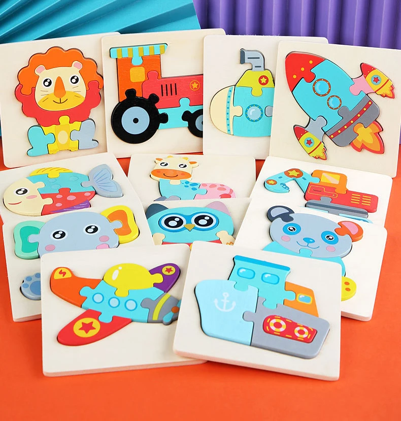 Wooden Educational Toy Jigsaw Puzzles For Toddlers 3
