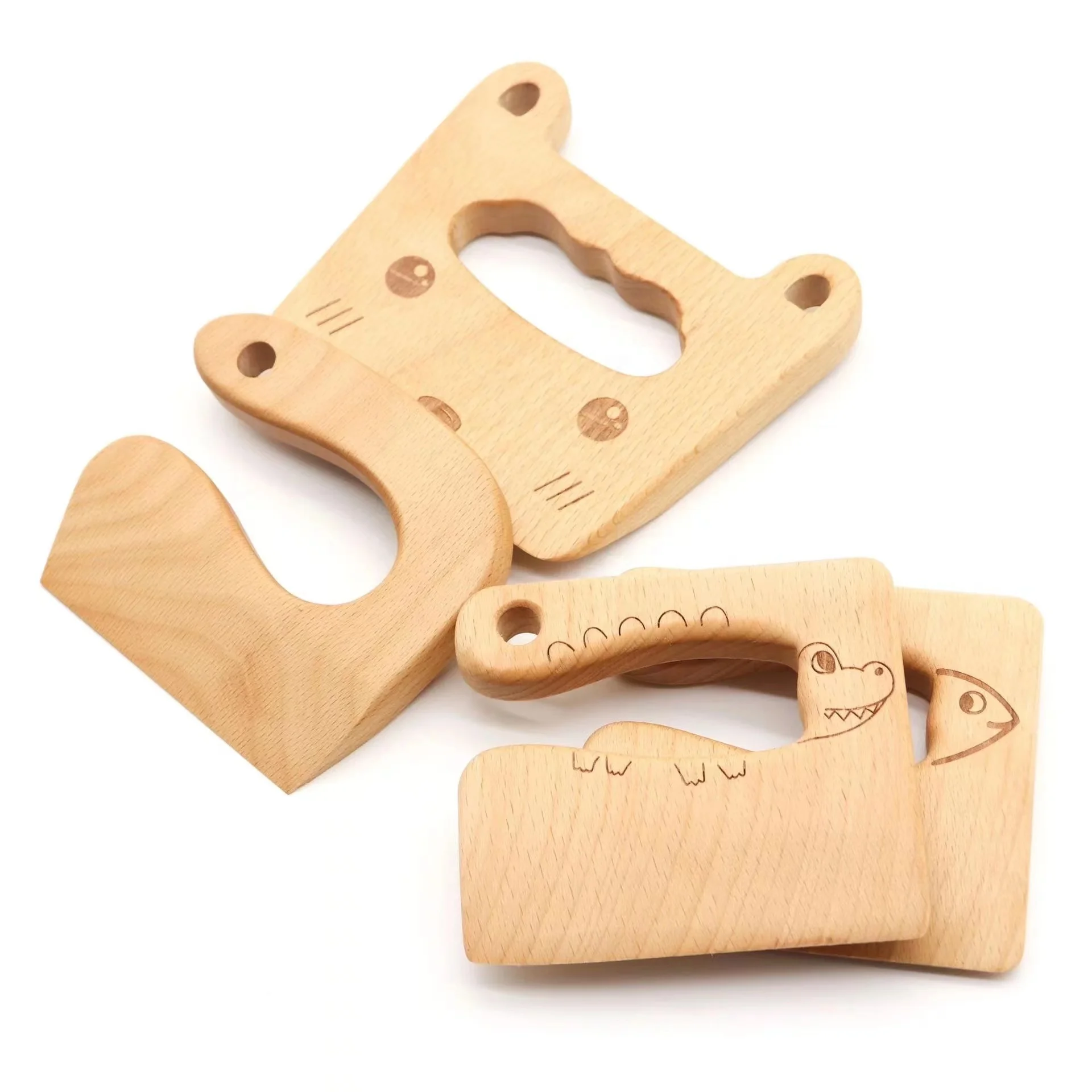 Cuchillo de cocina de madera Leaderjoy para niños para cortar verduras y frutas de forma segura 1
